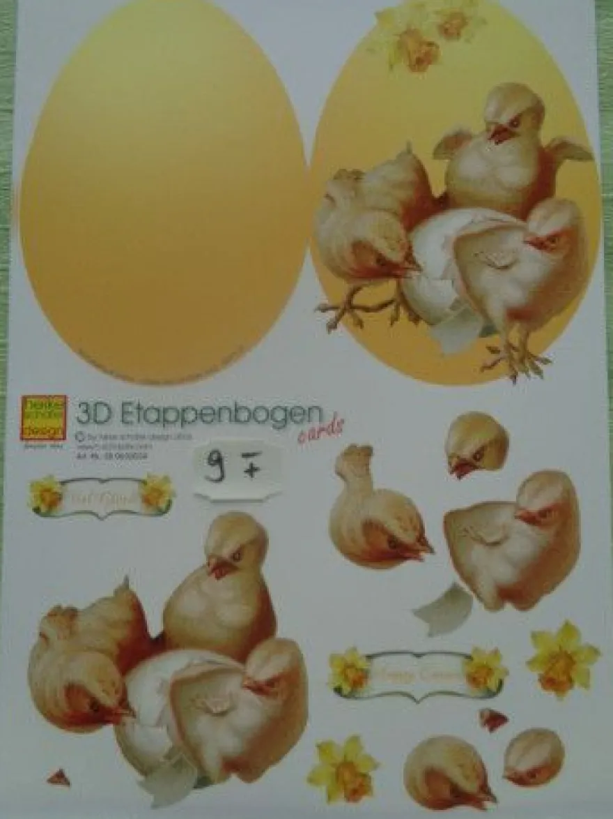 Heike Schäfer 3D Schneidebogen Etappenbogen cards Frohe Ostern