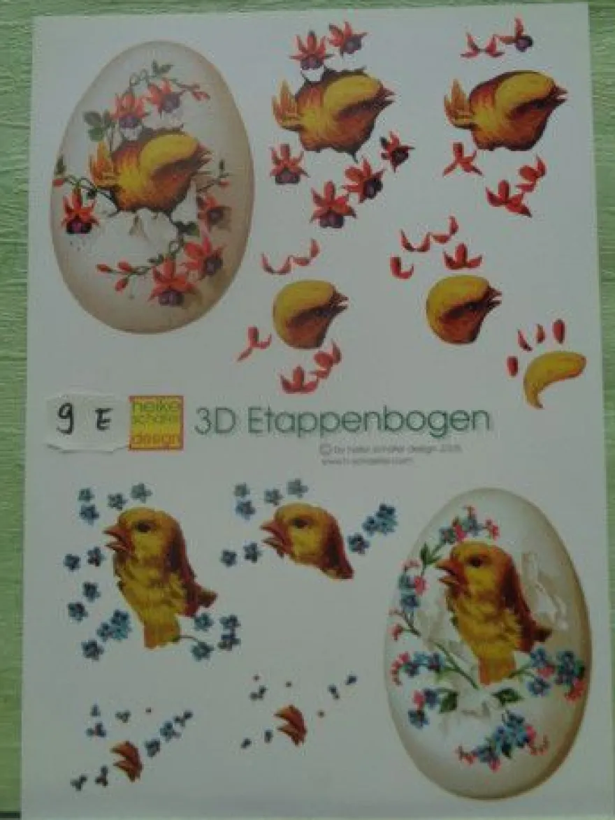 Heike Schäfer 3D Schneidebogen Etappenbogen cards Frohe Ostern
