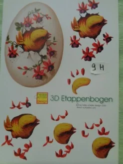Heike Schäfer 3D Schneidebogen Etappenbogen cards Frohe Ostern