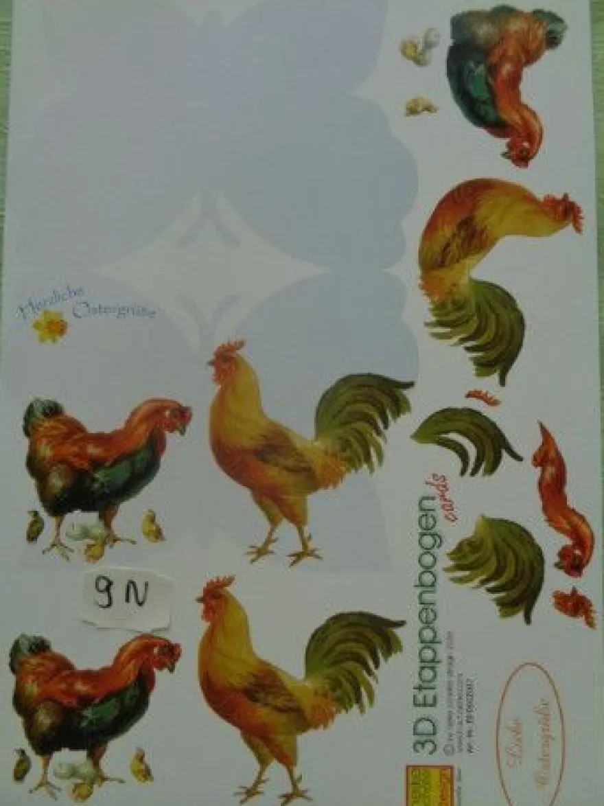 Heike Schäfer 3D Schneidebogen Etappenbogen cards Frohe Ostern