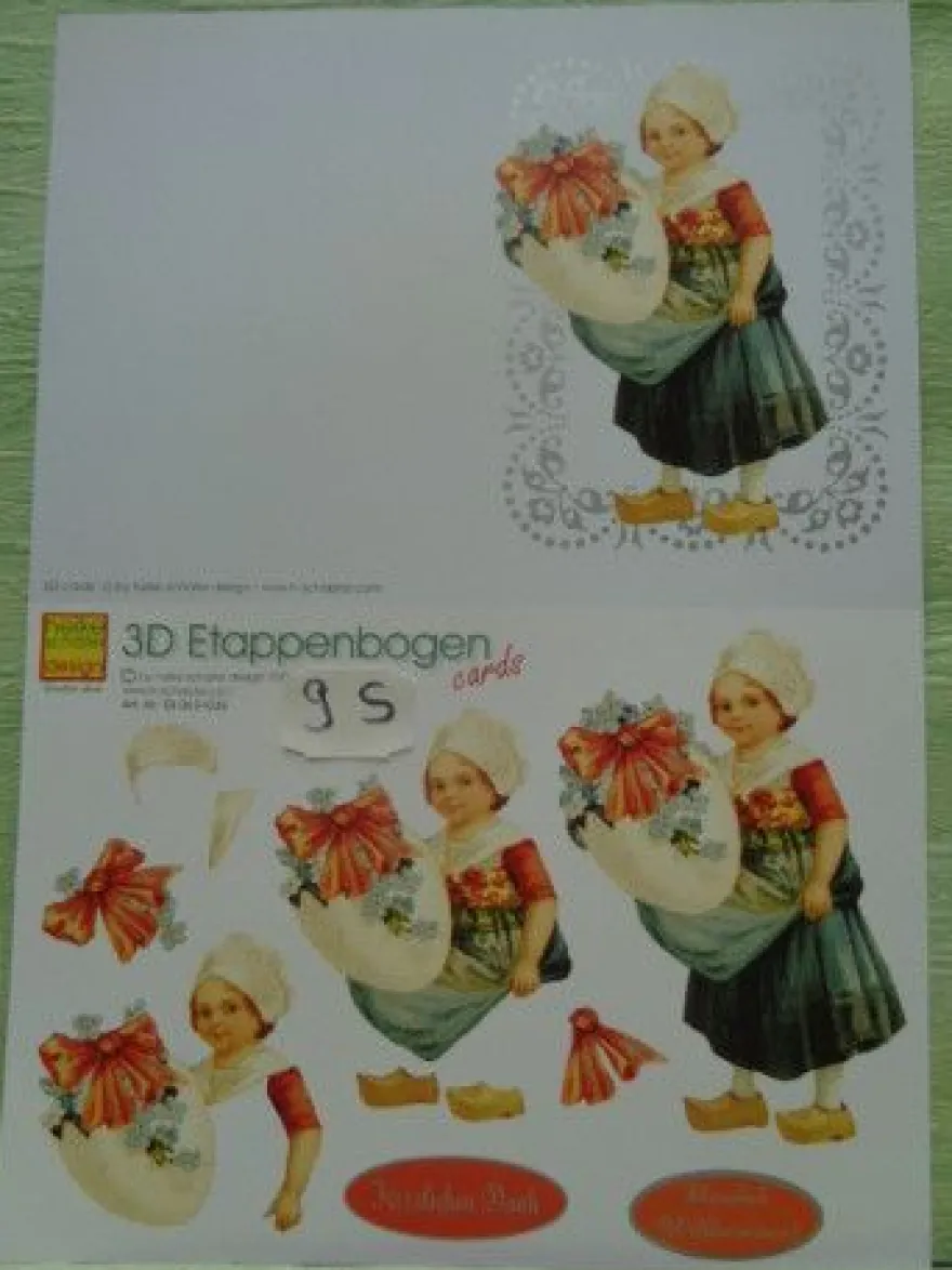 Heike Schäfer 3D Schneidebogen Etappenbogen cards Frohe Ostern