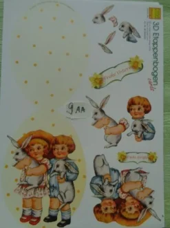Heike Schäfer 3D Schneidebogen Etappenbogen cards Frohe Ostern