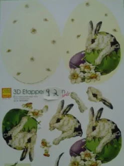 Heike Schäfer 3D Schneidebogen Etappenbogen cards Frohe Ostern