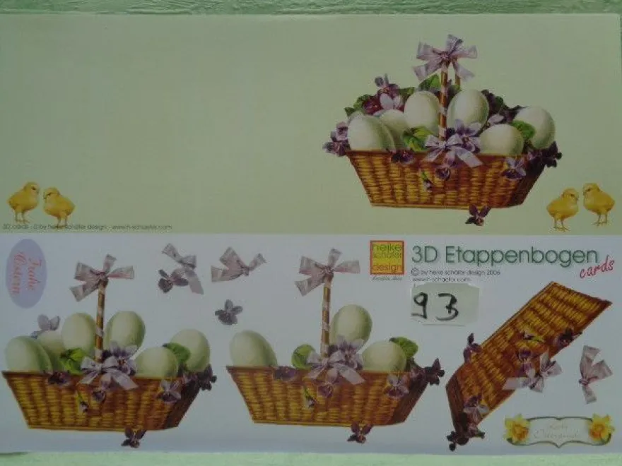 Heike Schäfer 3D Schneidebogen Etappenbogen cards Frohe Ostern
