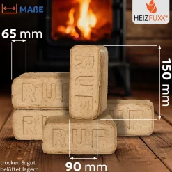 Heizfuxx RUF Original Blue Holzbriketts Nadelholz 10kg x 30 Gebinde 300kg Palette