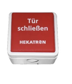 Hekatron Handauslösetaster HAT 02 IP20 weiß/ rot für Brandschutztür