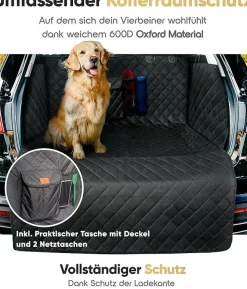 Heldenwerk Hundekofferraumschutz, Wasserdichte, Kratzfeste Hundedecke mit Seitenschuz