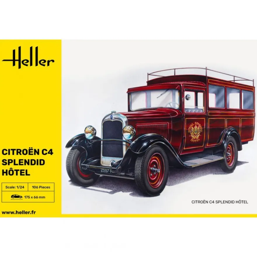 Heller - Citroen C4 Splendid Hôtel - 1:24 - 106 Teile