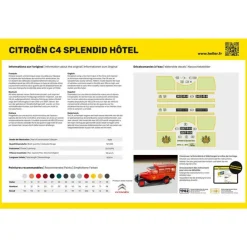 Heller - Citroen C4 Splendid Hôtel - 1:24 - 106 Teile