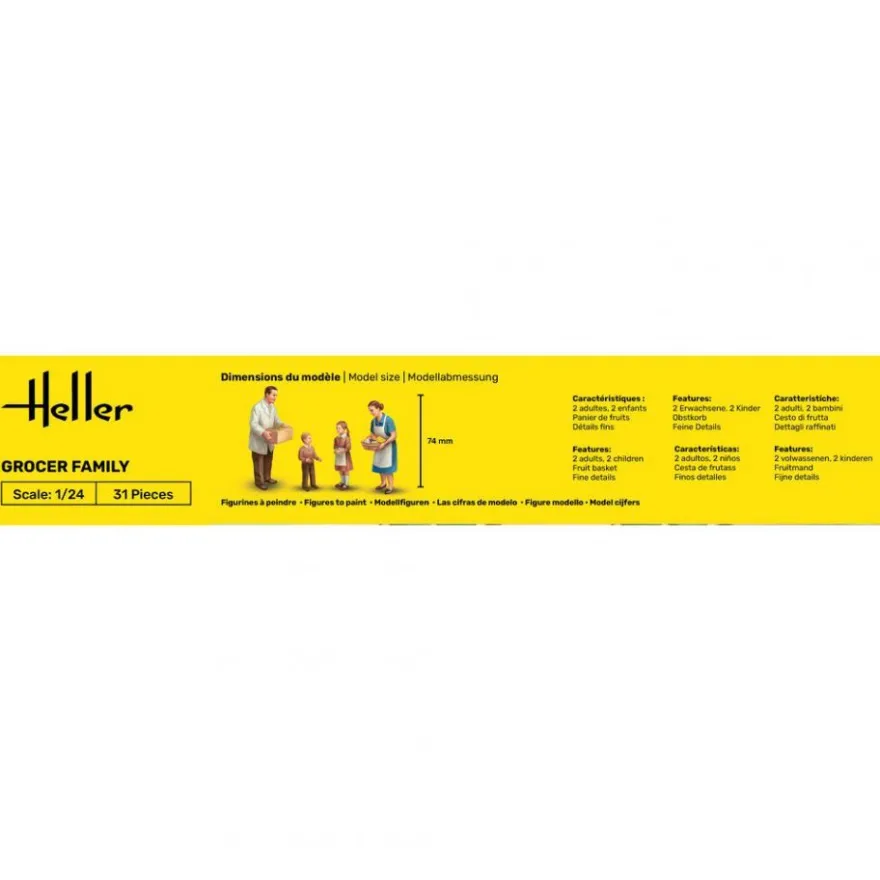 Heller - Grocer Family - 1:24 - 31 Teile - 4 Figuren