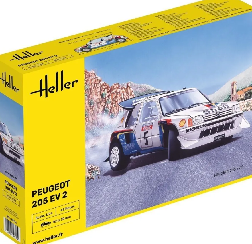 Heller Peugeot 205 EV 2 in 1:24 1000807160 Glow2B 80716 Bausatz