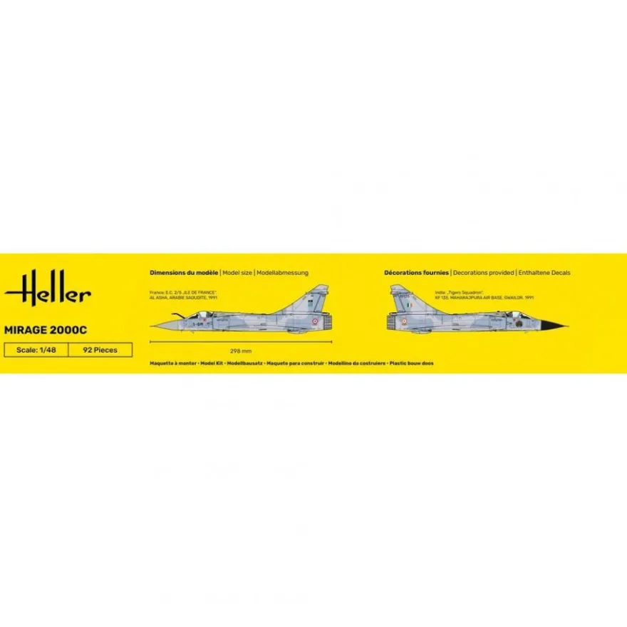 Heller - Starter Kit Mirage 2000 C - 1:48 - 92 Teile