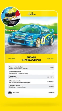 Heller Subaru Impreza WRC´02 Starter Kit 1:43 1000561990 Bausatz 56199 Bausatz