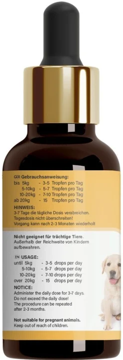 Hello Animal® Wurm Liquid | Entwurmungsmittel für Hunde, Katzen - entwurmen
