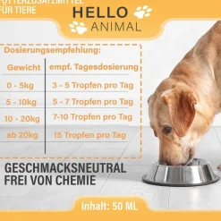 Hello Animal® Wurm Liquid | Entwurmungsmittel für Hunde, Katzen - entwurmen