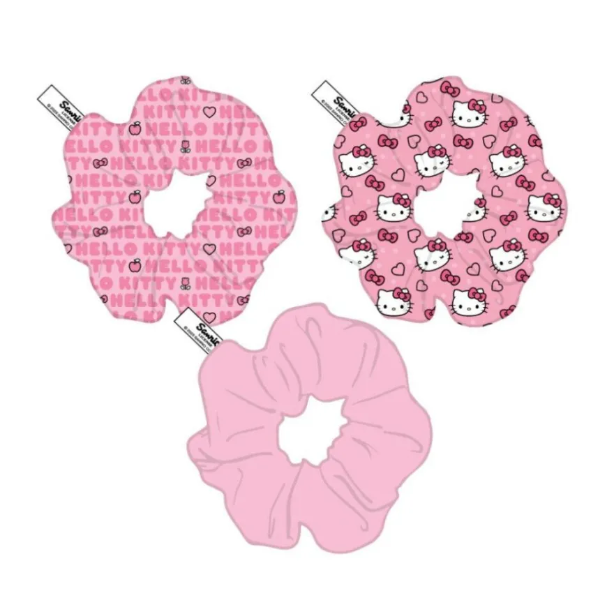 Hello Kitty Scrunchie Haargummi-Set 3 Stk