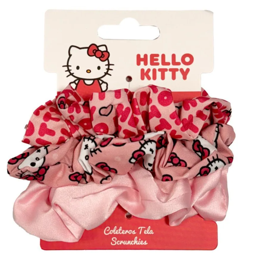 Hello Kitty Scrunchie Haargummi-Set 3 Stk