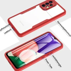 Hensinple Hülle für Samsung Galaxy A53 5G, 360 Grad stoßfest, Vorder- und