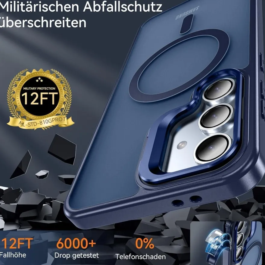 Hensinple Hülle für Samsung Galaxy S24 FE mit MagSafe, Ring Ständer
