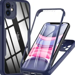 Hensinple iPhone 11 Hülle mit integriertem Displayschutz - 360° Rundumschutz