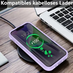 Hensinple iPhone 13 Mini Hülle (5,4 Zoll) - 360° Stoßfest mit Displayschutz