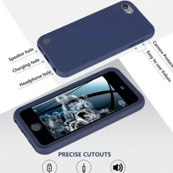 Hensinple iPod Touch 7/6/5 Schutzhülle, stoßfest mit integriertem