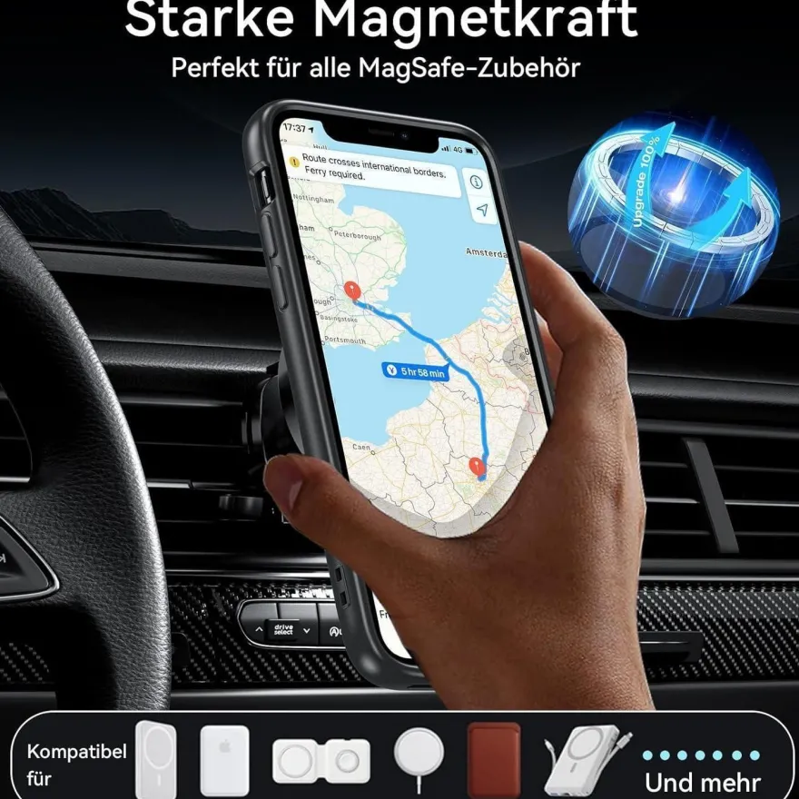 Hensinple Magnetische Schutzhülle für iPhone X/XS, Militärschutz, Stoßfest