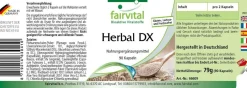 Herbal DX 90 Kapseln - Flohsamen-Schalen Kräuter Pflanzen-Extrakte MHD 9/26 fairvital