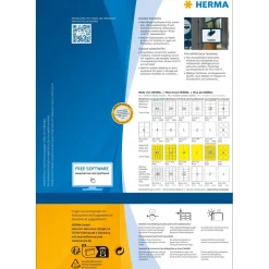 HERMA 9539 Wetterfeste Folienetiketten, 40 Blatt, 99,1 x 139 mm, 4 pro A4 Bogen, 160