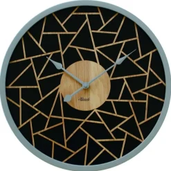 Hermle 30102-002100 Wanduhr Quarz rund Schwarz
