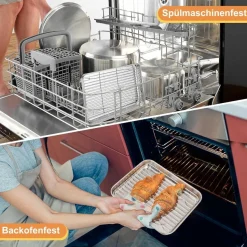 Herogo Backblech Abkühlgitter Set Edelstahl Kuchenblech Kuchengitter