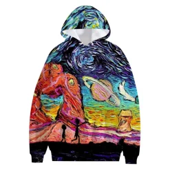 Herren Damen Rick and Morty Kapuzenpullover 3D Druck Teenager Hoodie Pullover
