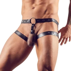 Herren Gurt ouvert mit Penisring Wetlook Jock Cockring D-Ring Fetisch M L