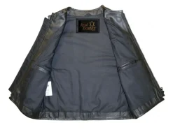 Herren Motorrad Biker Rindsleder Weste Biker Weste Reißverschluss Chopper Vest