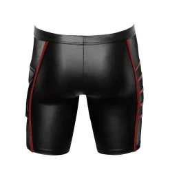 Herren Shorts M-2XL Reißverschluss + Tasche matter Wetlook eng Kurze Hose