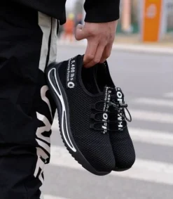 Herren Sommer Sicherheitsschuhe Sneakers Atmungsaktive Leichte Arbeitsschuhe2023