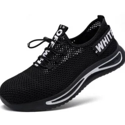 Herren Sommer Sicherheitsschuhe Sneakers Atmungsaktive Leichte Arbeitsschuhe2023