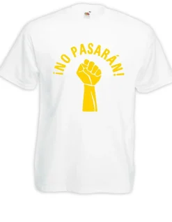 Herren T-Shirt No Pasaran Faust Fist Größe bis 5XL