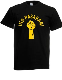 Herren T-Shirt No Pasaran Faust Fist Größe bis 5XL
