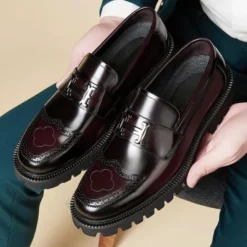 Herren with open bead matte upper Formelle Two-tone men´s shoes Leder Buro Anzug