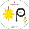 Herrnhuter Stern 40 cm Sterne gelb wetterfest Kunststoff für Außen 5 m Kabel LED