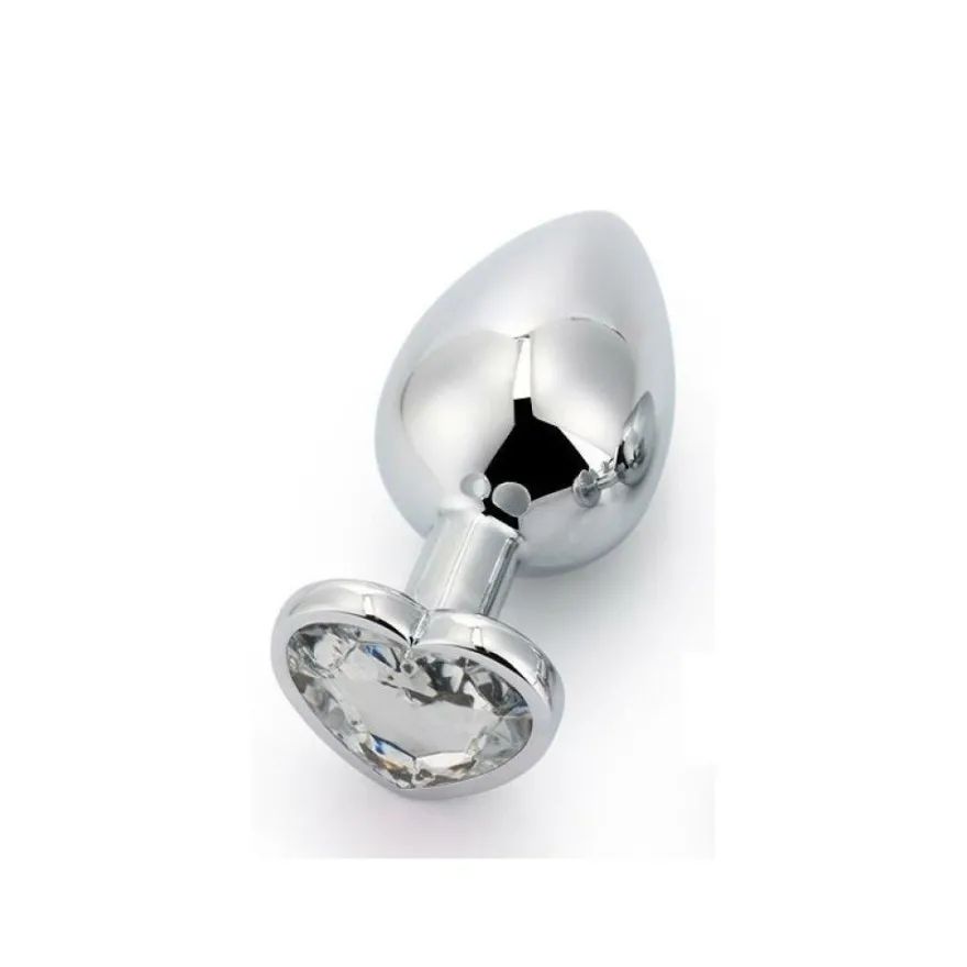 Herzförmiger Butt Plug Weiß Größe M
