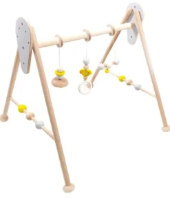 Hess Holz Babyspielgerät Ente, Nature Gelb Spielbogen Aktivbogen Trapez - Made In