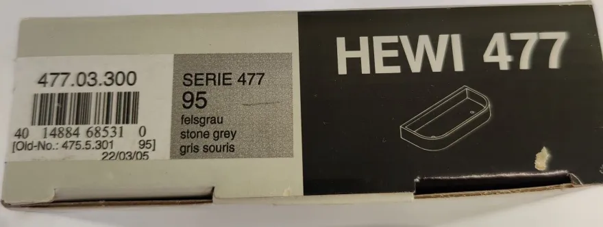 HEWI-Ablageschale 477.03.300 Felsgrau (95) Ablage mit Ablauf