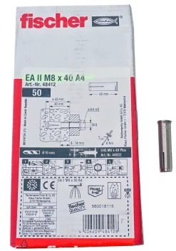 Hilti HKD Kompaktdübel Metall Spreizdübel, l Fischer EA 2, Edelstahl