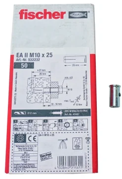 Hilti HKD Kompaktdübel Metall Spreizdübel, l Fischer EA 2, Edelstahl