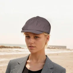 HIQIU Herren Kord Schiebermütze - 8-Panel Newsboy Cap, einfarbig, für
