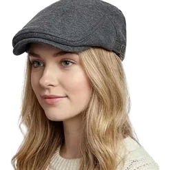 HIQIU Schiebermütze Herren Verstellbare Baumwolle Gatsby Flatcap Newsboy Cap