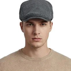 HIQIU Schiebermütze Herren Verstellbare Baumwolle Gatsby Flatcap Newsboy Cap
