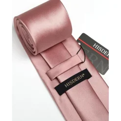 Hisdern Herren Krawatte & Einstecktuch Set - Elegante Hochzeitskrawatte in